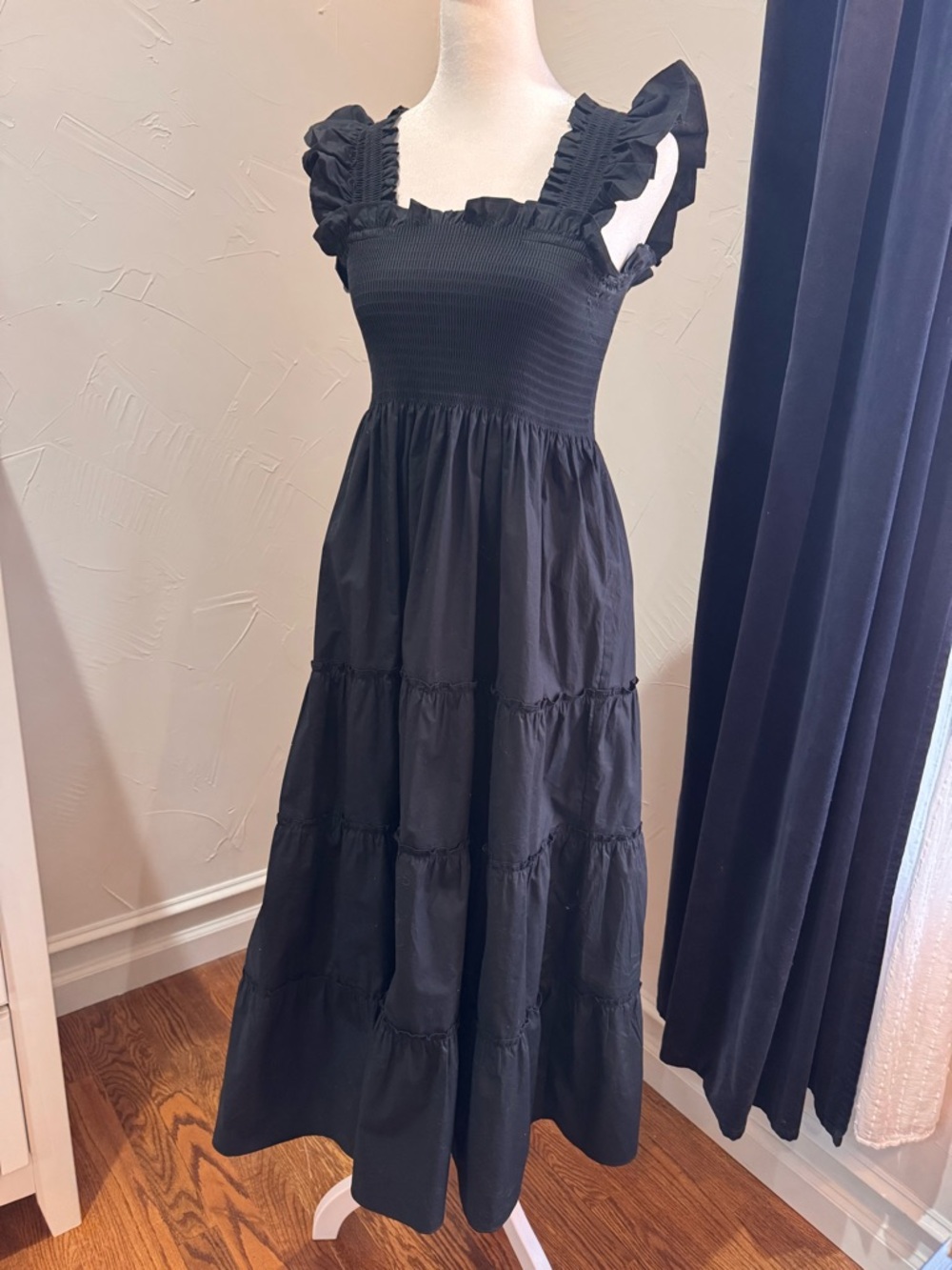 Quince 100% Organic Cotton Smocked Midi Dress